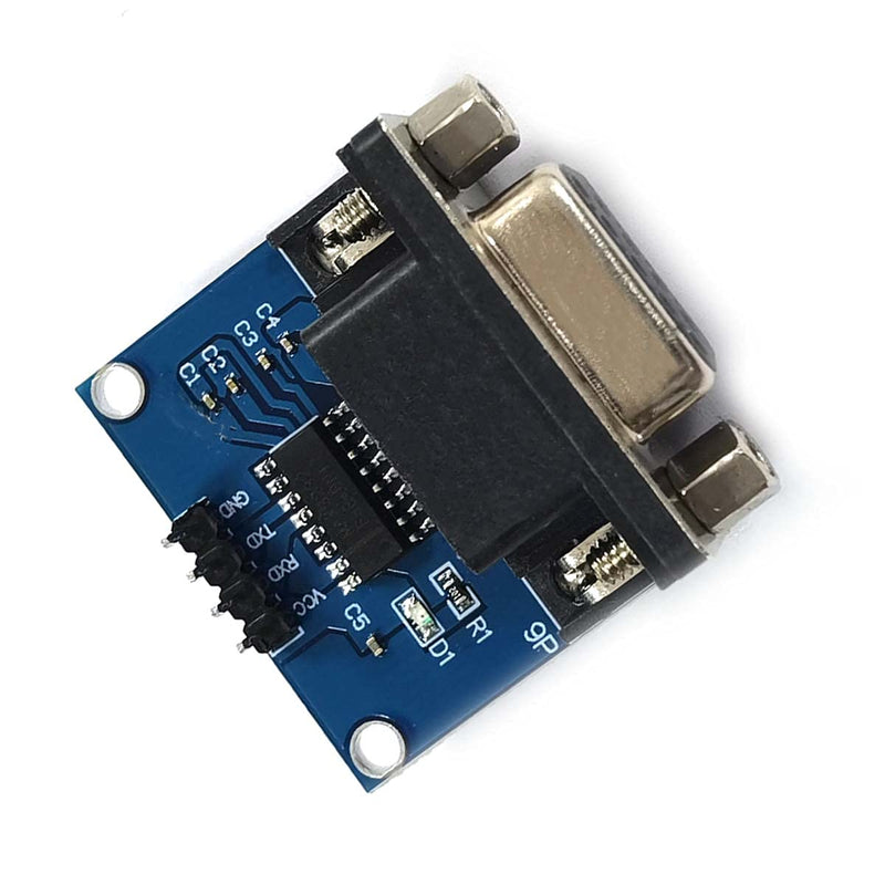 Kiro&Seeu 5pcs MAX3232 Root Module Connector Chip RS232 to TTL Female Serial Port to TTL DB9 Converter Board Compatible with Equipment Upgrades Like DVD Ar-duino Raspberry Pi(S232TOTTL-MD-5pcs)