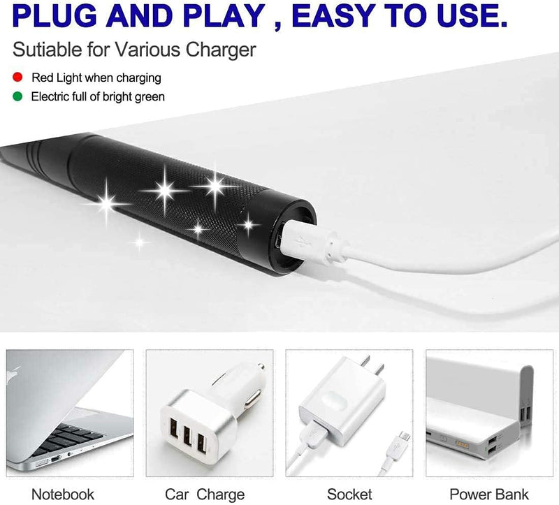[AUSTRALIA] - Long Range Green Laser Pointer Beam with USB Charging, Presentation Remotes for Indoor Meetings, Presentation, Interactive Toys for Indoor Dogs Cats 