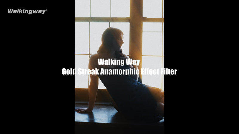 Walking Way 95mm Variable Gold Streak Filter, Rotating Cinematic Flare