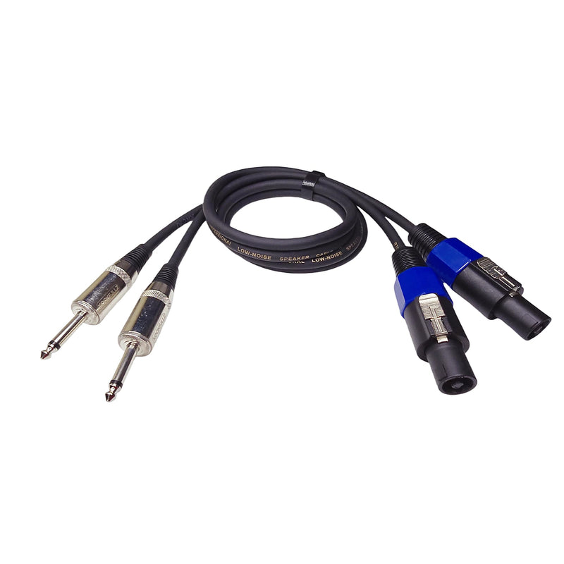 [AUSTRALIA] - Speakon to 1/4 Speaker Cable, 3.3 Feet Professional 12 AWG Wire Audio Amplifier Speakon Cable, DJ/PA Speaker Cables Wire with Twist Lock (2-Packs) 