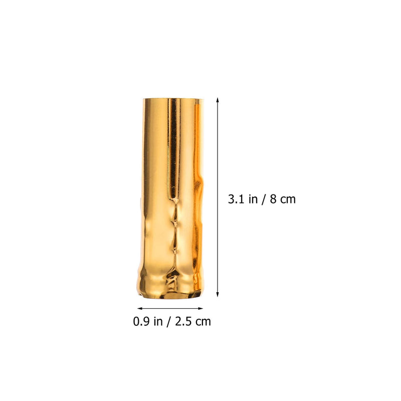 [AUSTRALIA] - OSALADI Pack of 6 E14 Candle Holder Sleeves Iron Candle Lamp Holder Cover Metal Chandelier Light Cover Candelabra Base Golden 