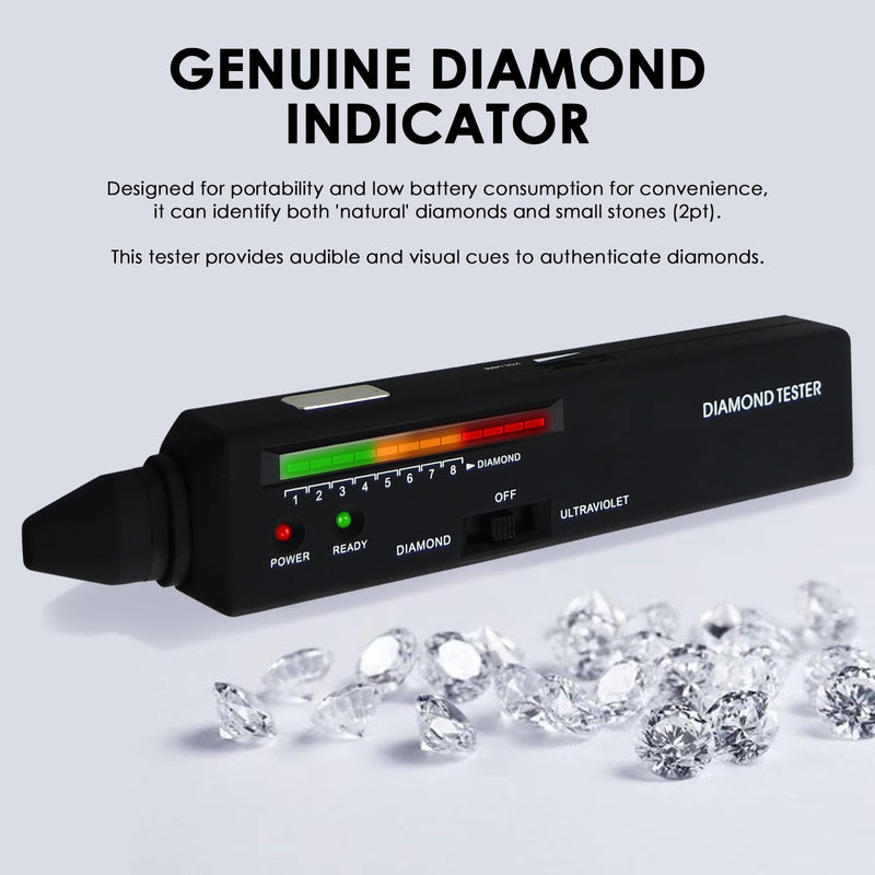 [AUSTRALIA] - Diamond Tester Pen, Diamond Tester with Ultraviolet (UV) Light, High Accuracy, Jewellery, Diamond Tester, Professional Diamond Tester Pen for Jewellery with High Accuracy Gemstone Identifier 