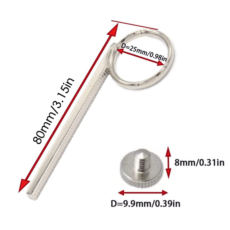3pcs Silver Copper Trumpet Slide Finger Ring, Trumpet Valve Pull Ring with 3 Screws, 3 Inch Length Trumpet Slide Finger Ring, Trumpet Accessories Compatible with Yamaha Trumpet