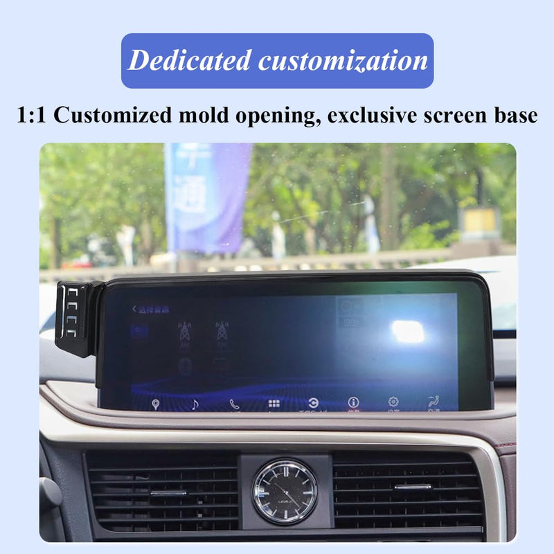 Car Phone Holder for Lexus RX 350/350L/450h/450hL 2021-2024 12.3" Screen | [Not Fit 8-inch Screen] Auto Accessories Auto Lock Hands Free Cell Phone Mount Car fits for iPhone & All Smartphone 2020-2022 All RX 12.3" Screen