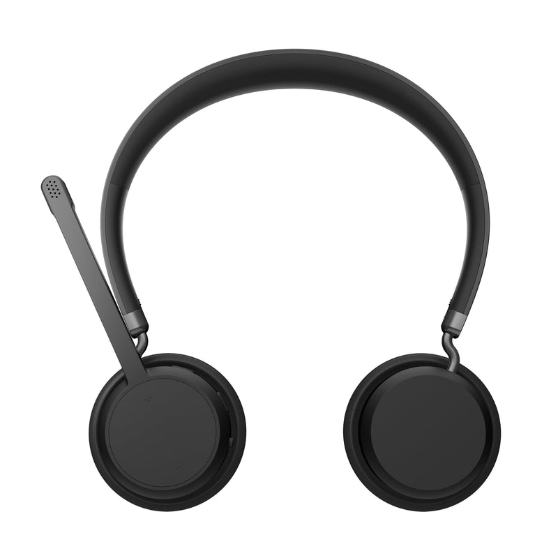 Lenovo Wireless Stereo Headset, Noise Cancelling Mic, Bluetooth 5.3 Multipoint, 31-Hour Talk & 60-Hour Playback, Lightweight 138g, Replaceable Earcups Over-Ear Comfort, Gaming, Office, & PC Use | Bluetooth headset with noise cancellation and 31-hour ta...