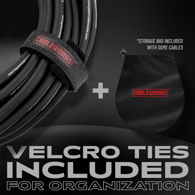 by Gator Cases Headliner Series Premium 20 Ft Straight to Straight Guitar Instrument Cable with Quiet Switch Technology (GCWH-INS-20QT) 20 Feet Quiet - Straight