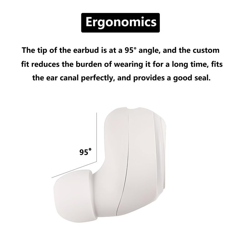Single earbud 6 hours play time, single earbud bluetooth， Hands-free car sports headphones with microphone, mobile phone bluetooth headphones for iOS Android smartphones, PC TV, audiobooks. (white) White