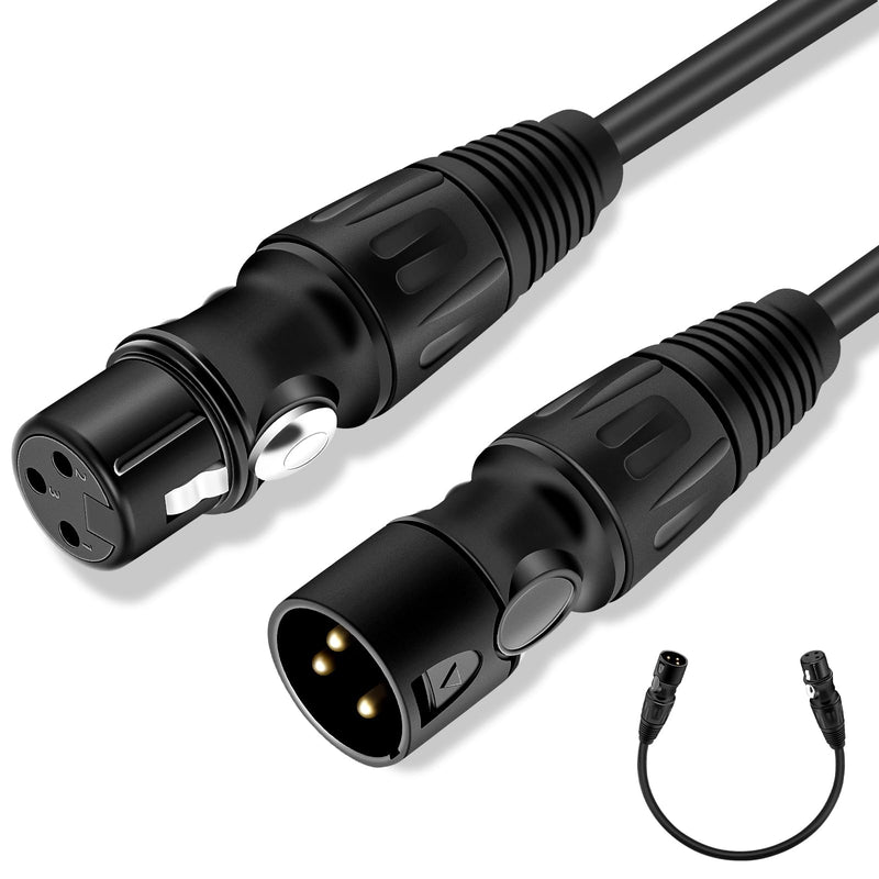 [AUSTRALIA] - XLR Cables, 20ft Microphone Cable, 3 Pin XLR Balanced Male to Female Mic Cord, XLR Speaker Cable, Black 20 Feet 