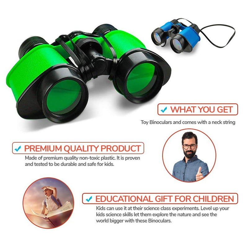 [AUSTRALIA] - Kicko Toy Binoculars for Kids - 3.5 x 5 in Binoculars for Bird Watching, Jungle Exploration for Party Favors and Adventure Play - Durable (Pack of 12) 12 Pack 
