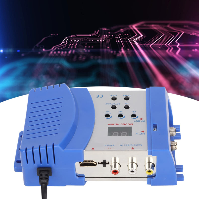 [AUSTRALIA] - AV/HDMI to RF Modulator for TV PAL or NTSC Format, Composite VHF UHF HDMI to RF Converter, Adjustable Resolution TV Audio Video Converter for 90-240V TV 