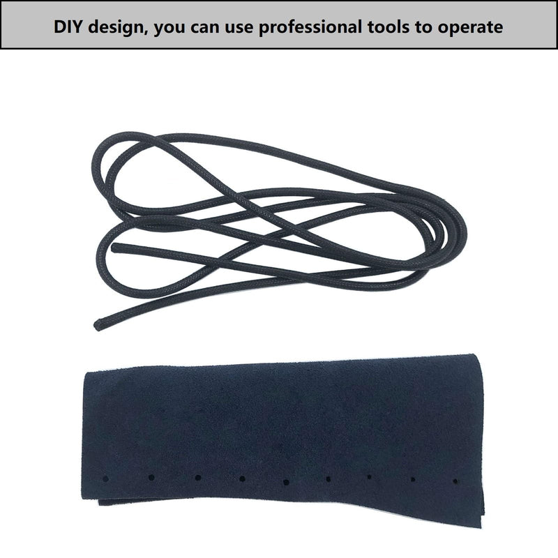 Genuine Leather French Horn Hand Guard Anti-skid DIY Rope Perforation Horn Guard Protector Accessories