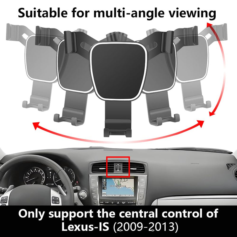 Car Phone Holder for Lexus 2009-2013 is 350 / is 250，Lexus 2010-2015 is 250 C/is 350 C Auto Accessories Navigation Bracket Interior Screen Decoration Dash Board Mobile Cell Phone Mount case 2014-2020 Is300 Is350 Is250 Is200t