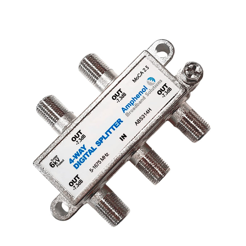 [AUSTRALIA] - Amphenol 4-Way Digital Coaxial Splitter MoCA 2.5 ABS314H 4 Way 