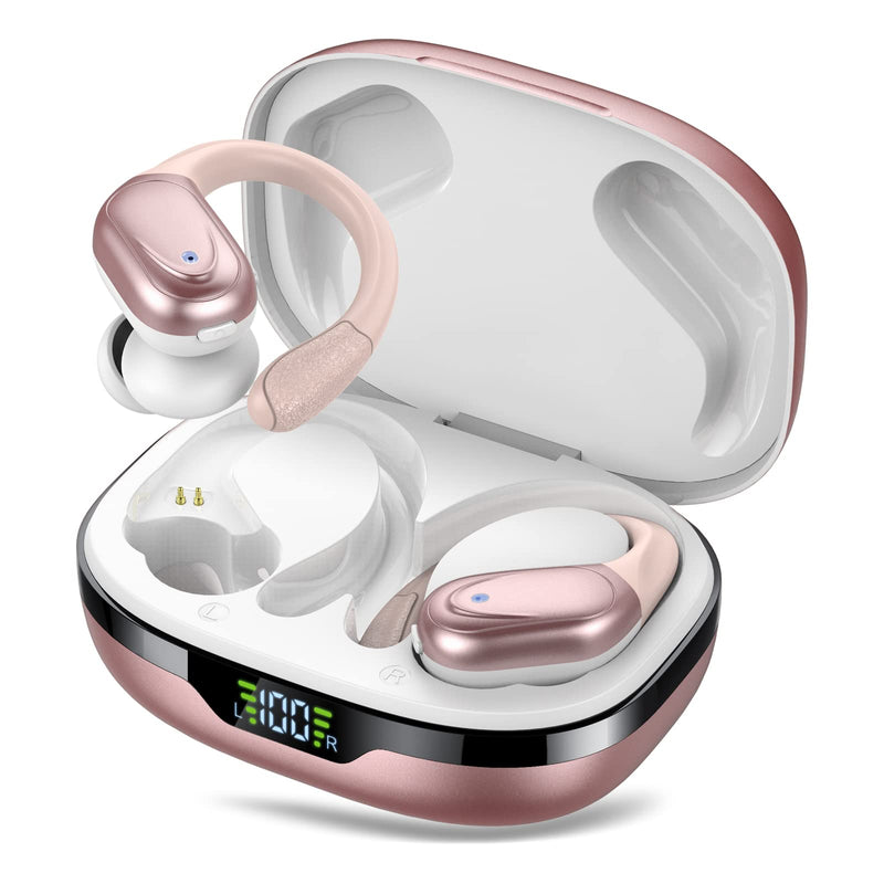 Ear buds Wireless Earbuds Bluetooth 5.3 Headphones 60hrs Playtime with Digital Display Sports Wireless Headphones with Earhook Deep Bass IPX7 Waterproof Over-Ear Earbuds for Android iOS Workout