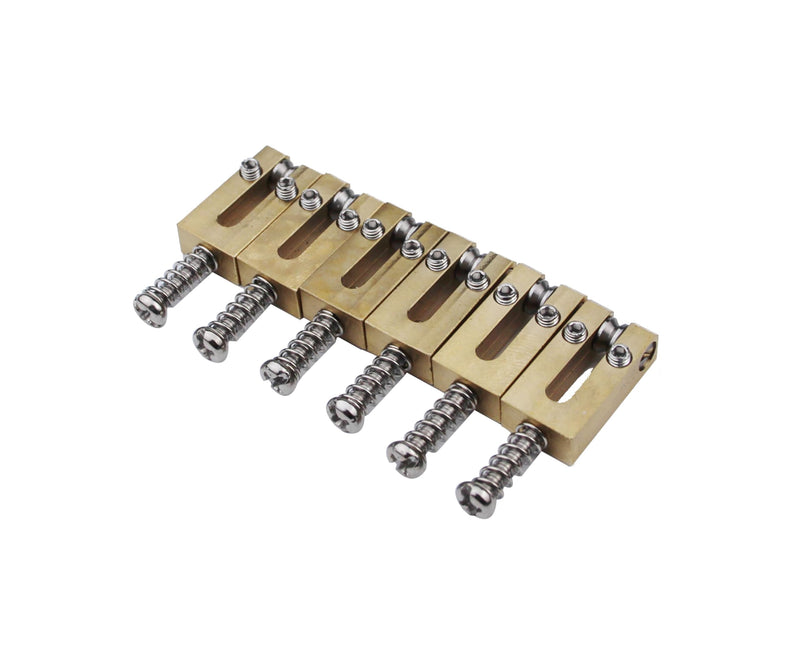 Guyker Brass Bridge Saddles - 10.5mm Roller Bridge Saddles Tremolo System Bridges Set Replacement for ST/TL Tele Strat Electric Guitar (Rectangle Type) String spacing: 10.5mm - new version