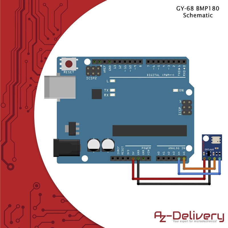 [AUSTRALIA] - AZDelivery ⭐⭐⭐⭐⭐ GY/BMP180 Barometric Pressure Sensor Module for Arduino and Raspberry PI 1x BMP 180 1 