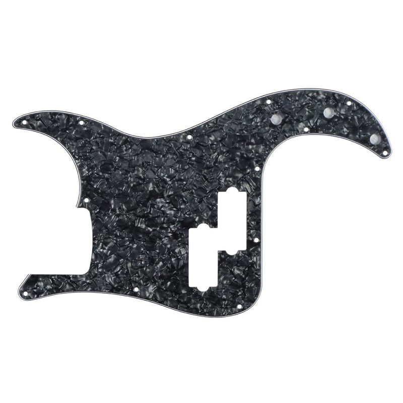 FLEOR P Bass Pickguard Guitar Scratch Plate Pick Guard for 4 String American/Mexican Standard Precision Bass Style, 4Ply Black Pearl