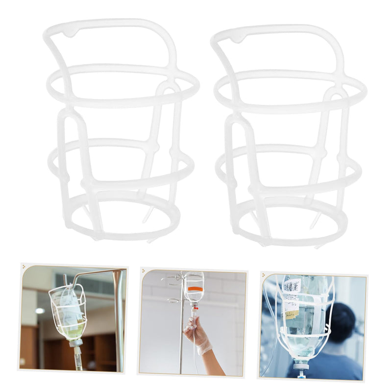SOLUSTRE 1 Set of Infusion Net Bags, Salt Solution Bottle Net, Infusion Stand Accessories, Infusion Accessories for Clinics, Hospital Accessories, Portable Drip Rod Net, Plastic, White, Pack of 20