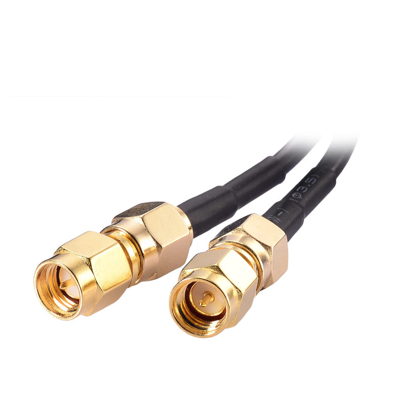 Eightwood Dual Band RP-SMA WiFi Antenna with 2-Pack SMA Male Adapter | 2.4GHz 5GHz Antenna for Desktop PC PCIe WiFi Network Card, Wireless Router, Security Camera