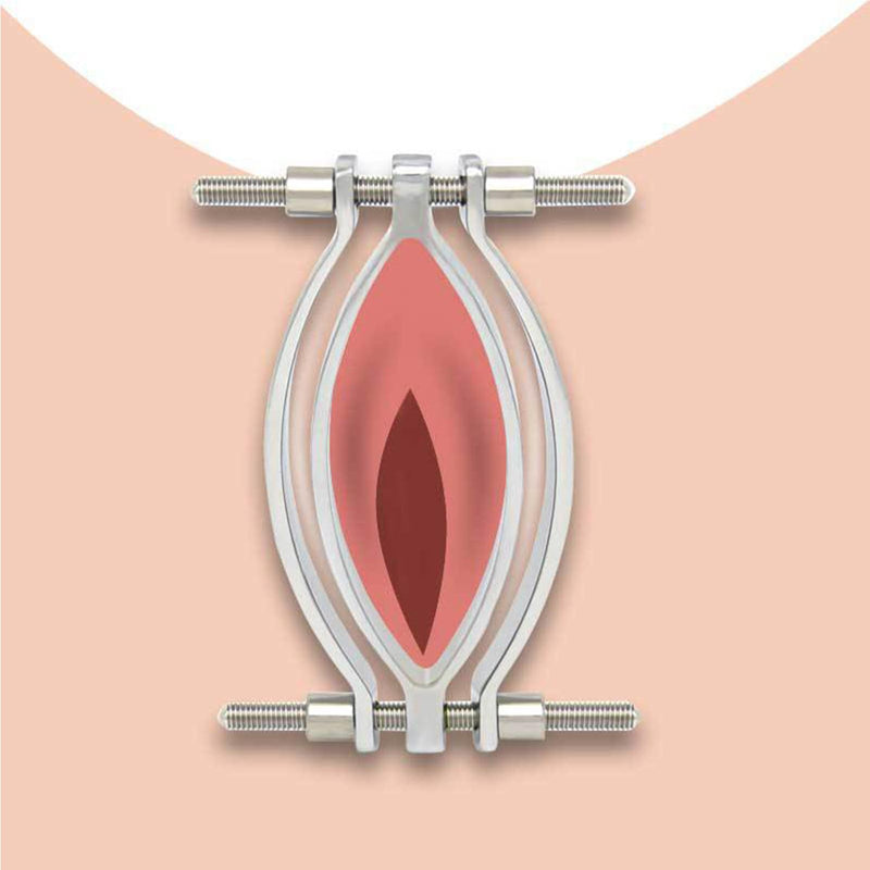 AMAZBEE Labia Spreader for Women Stainless Steel Vaginal Spreader for Speculum Fetish Clitoris Labia Clip for Adults SM Sex Games (1) 1