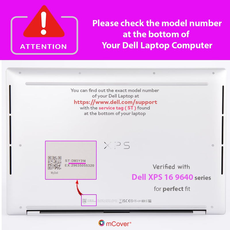 [AUSTRALIA] - mCover Case ONLY Compatible for 2024 or later 16.3" Dell XPS 16 9640 series non-2-in-1 Traditional Windows Notebook Computers (NOT Fitting ANY Other Dell Models) - Black 