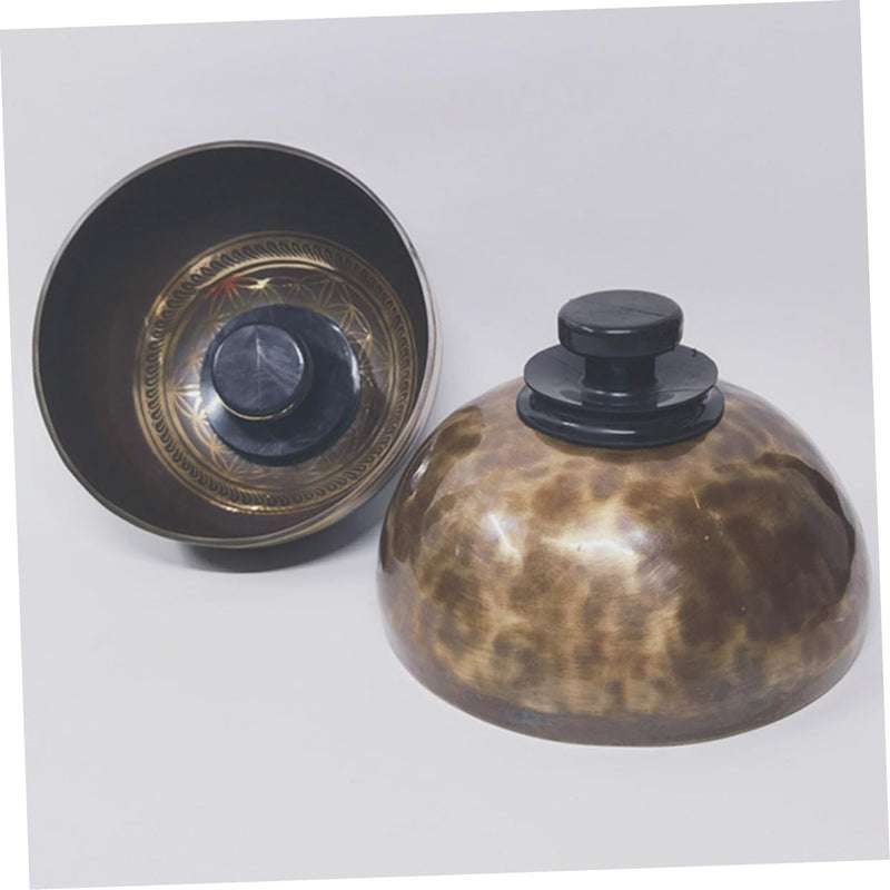 Mikinona 3Pcs Suction Cup Handle for Sound Bowl Meditation Singing Bowl Lifting Cups Suction Cups for Chakra and Sound Therapy 6.00X6.00X5.00CM Black