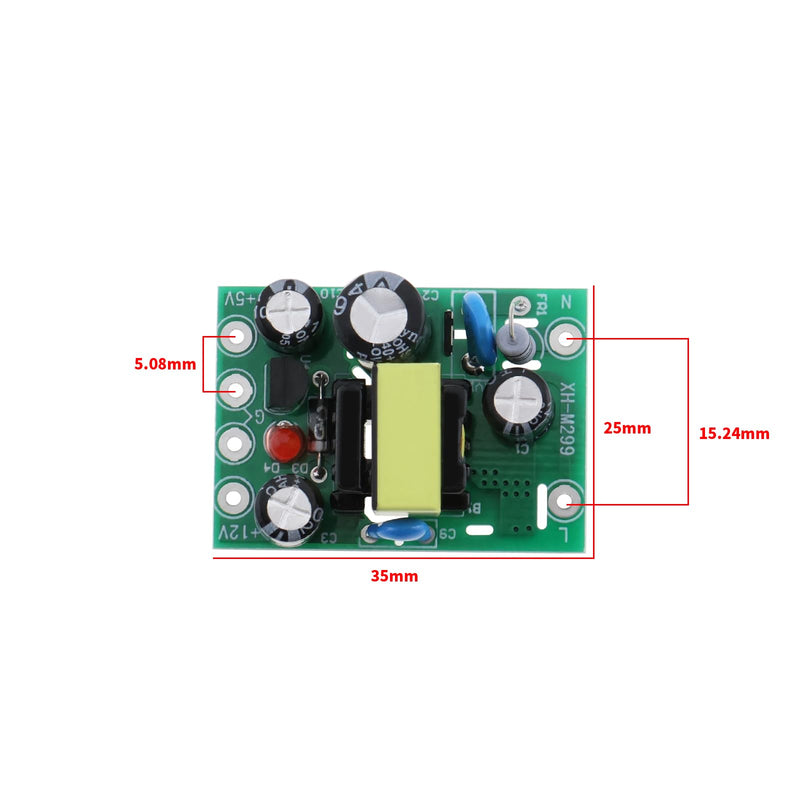 eMagTech 2pcs XH-M299 Switching Power Module Mini AC-DC Converter Module AC to DC Transformer Power Module Power Supply Convert Board Module Input AC 110-220V