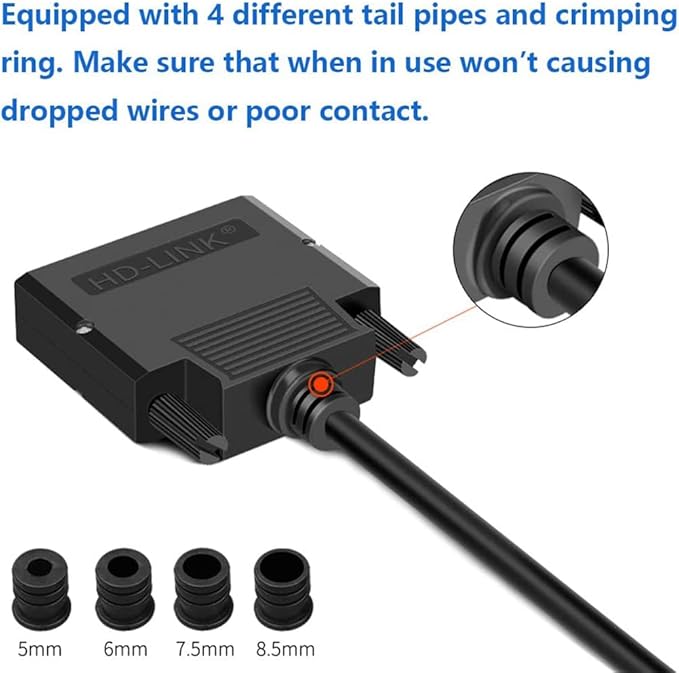 Jienk 2PCS DB25 Breakout Board Connector, RS232 D-SUB Serial Thinner 25 Pin Port Terminal Solderfree Adapter with Case Accessories (M/F) M/F