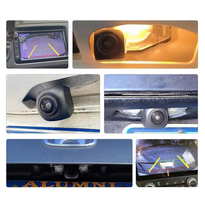 AHD/CVBS Car Rear View Camera's Fisheye Lens Dynamic Trajectory Tracks Line Cable & Vehicle Camera for Nissan Tiida/Versa Hatchback/Grand Livina/Pulsar/Fairlady Z &170° Wide-angle Backup Camera
