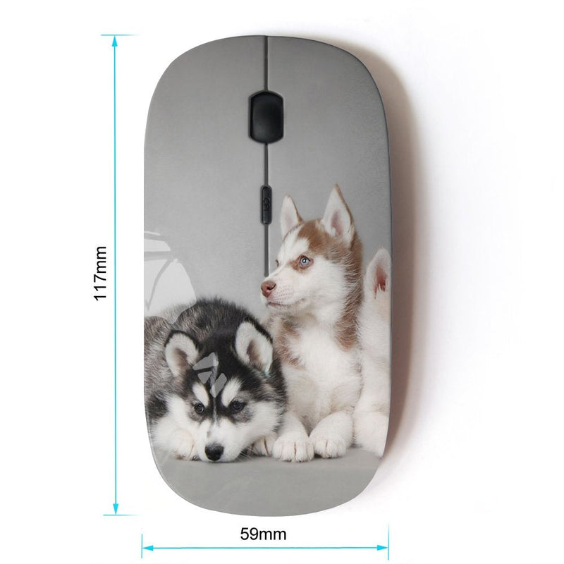 KOOLmouse [ Optical 2.4G Wireless Mouse ] [ Husky Siberian Dogs Gray Pack ]