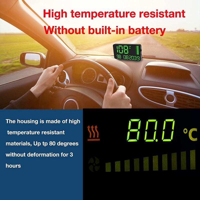Truck GPS Speedometer 6.2 inch Extend Digital Display Vehicle Odometer Trip Meter Course Overspeed Alarm MPH/KMH