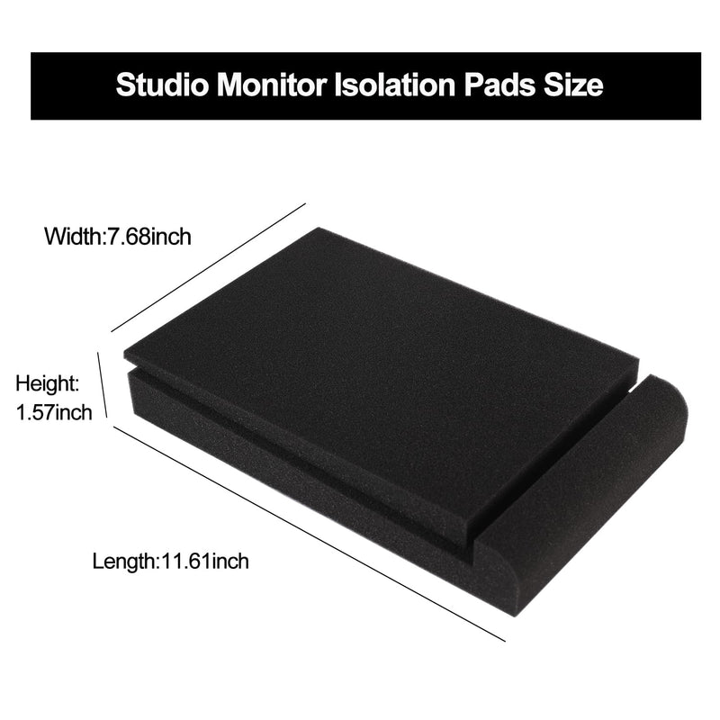 [AUSTRALIA] - Studio Monitor Isolation Pads,High-Density Speaker Pads Suitable for 5 Inch Speakers for most Speaker Stands (Pack of 2,Black) 