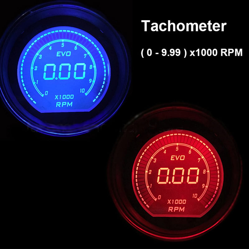 [AUSTRALIA] - Keenso Car Tachometer, 2in LCD Digital Tachometer RPM Meter Universal for 12V Car 
