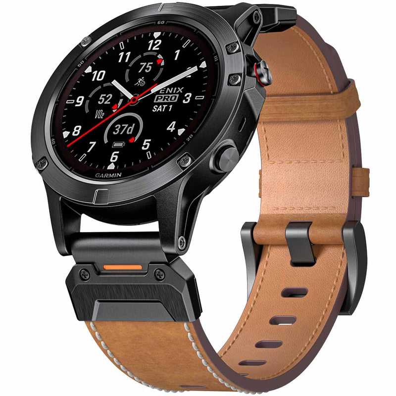 26mm Leather Bands Designed for Garmin Fenix 8 51mm/Fenix 6X/Fenix 7X/Fenix 5X Plus/Fenix 6X Pro/Fenix 3/Fenix 3 HR/Tactix Delta,Quickfit 26 Watch Nylon Bands