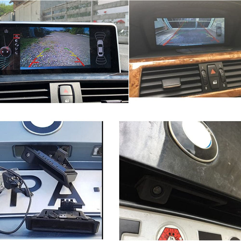 AHD/CVBS Car Rear View Camera's Fisheye Trunk Handle Camera with RCA Cable & Vehicle-Camera for for BMW 3 E90 E91 E92 E93 320i 335i 5 M5 E39 E60 E61 X5 E53 E70 X6 E71 & Backup Camera (CVBS) CVBS