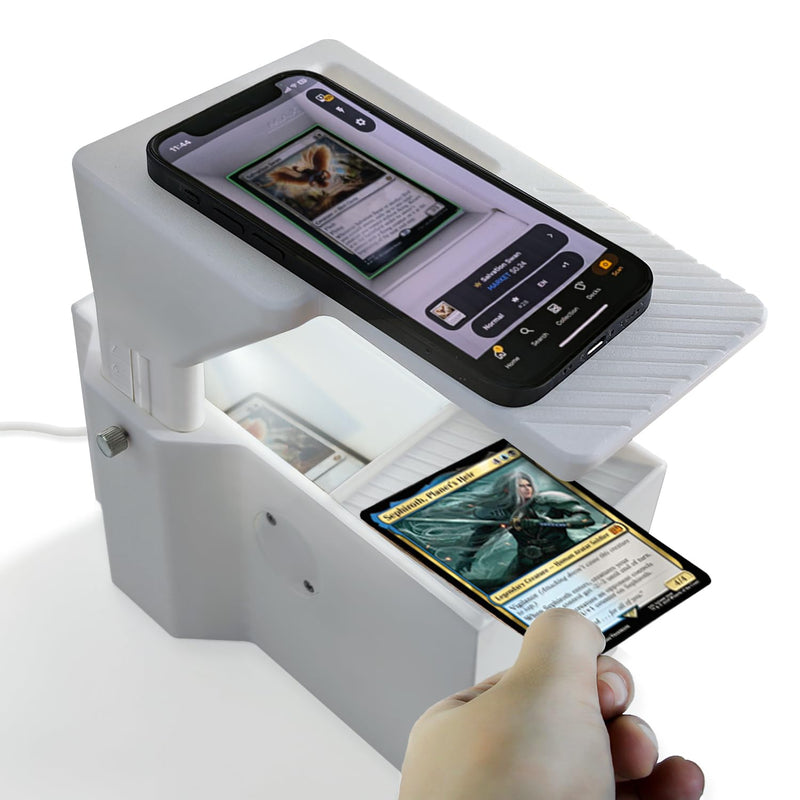 Scanstand for Standard Size Trading Cards - Effortlessly Scan MTG Cards with ManaBox and Magic TCG Trading Card Scanner, Quick Price Checks, Exclusively for ManaBox Users - White