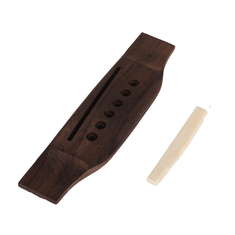 [AUSTRALIA] - BQLZR Acoustic Guitar Replacement Set Ebony Bridge End Pins Bone Saddle & Nut and Rosewood Bridge Parts 