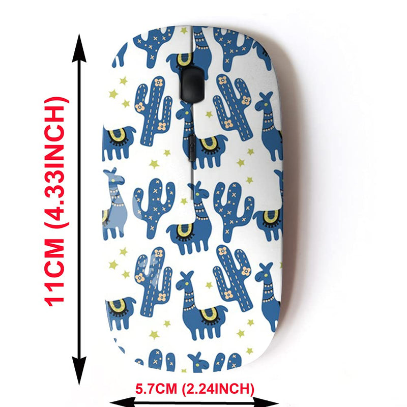 2.4G Wireless Mouse with Cute Pattern Design for All Laptops and Desktops with Nano Receiver - Kids Fun Characters Texture Mexico