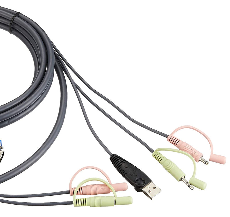 ATEN 2L-5303U 3M USB KVM Cable with 3 in 1 SPHD and Audio 3 Meters