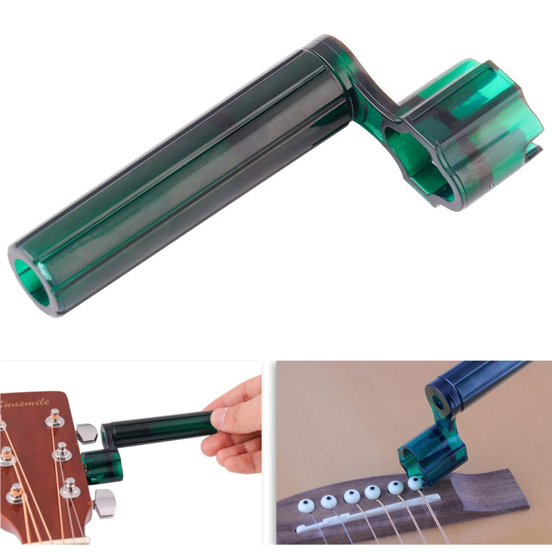 [AUSTRALIA] - Metallor Guitar String Winder Bridge Pin Remover Speed Peg Puller for Guitar Bass Banjo Mandolin Ukulele and More String Instruments Green. 