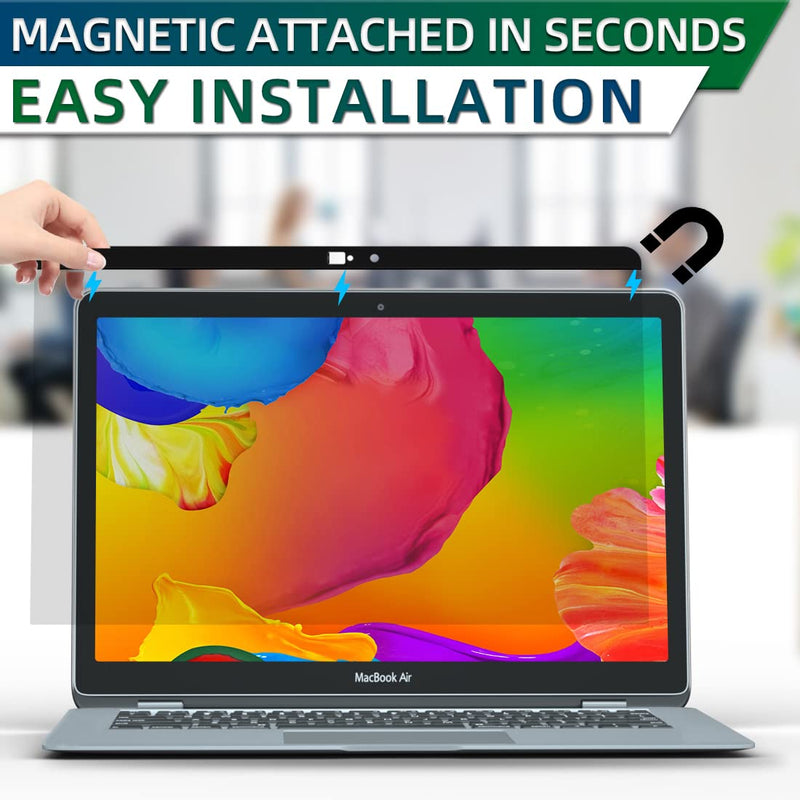 Privacy Screen MacBook Air 13 Inch(2018-2021,M1) |Mac Pro 13 In(2016-2022,M1,M2), Magnetic Removable Anti Glare Anti Blue Light Filter Macbook Air/Pro Privacy Screen for 13.3In with Camera Cover MacBook Pro 13 In(2016-2022,M1,M2)