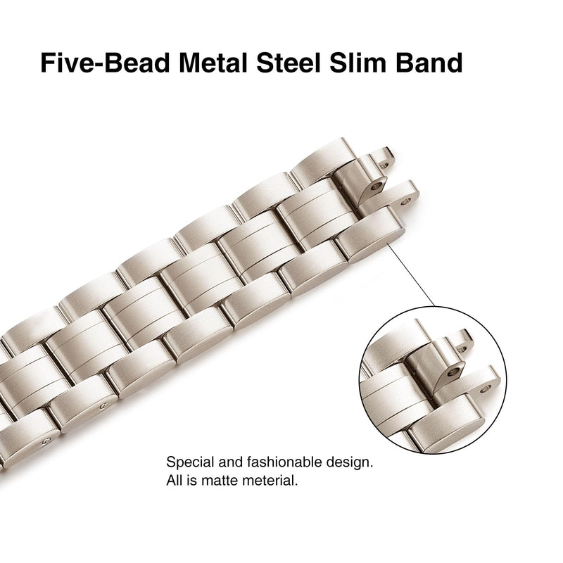 Bundle of the Starlight and Silver Gold Metal Apple Watch Replacement Band