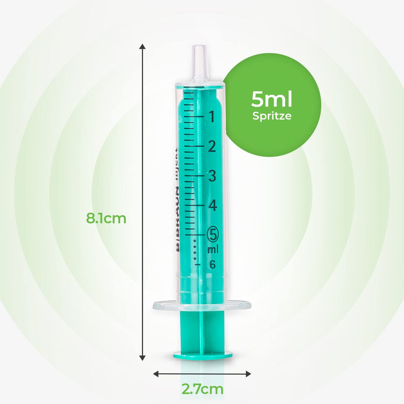 MedixX 5 Piece Syringe Set with Blunt Needle Various Sizes for Hobby and Home Work - Syringes Individually Sterile Packed (5 x 5 ml Syringe & 5 x Cannula) 5x 5ml & 5x Kanüle
