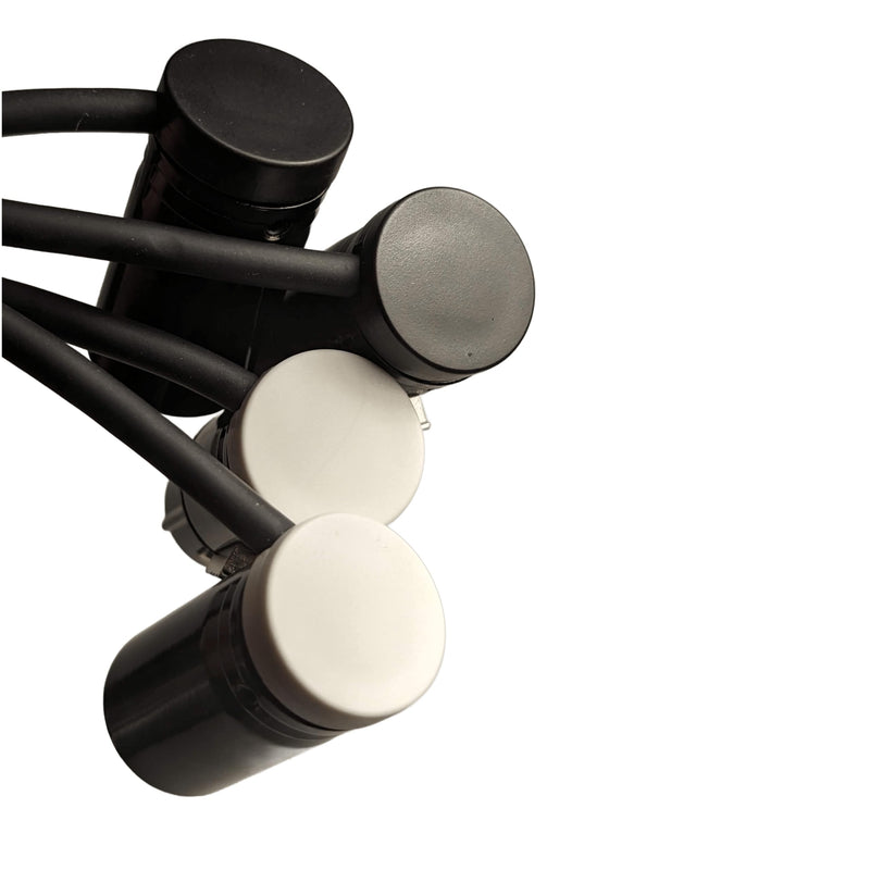 [AUSTRALIA] - 2-Pcs Coiled Low-Profile 3-Pin XLR Female to XLR Male Adjustable-Angle Cable for Sound Devices 302, 552, 633, 688, 788T Mixer, Zaxcom, Zoom F8, 20-Inches, Black and White 2-Pcs, Black + White 