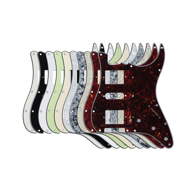 Strat HSH Pickguard Pick Guard Scratch Plate with Screws for American/Mexican Standard Strat Modern Style Guitar Replacement Aged Pearl