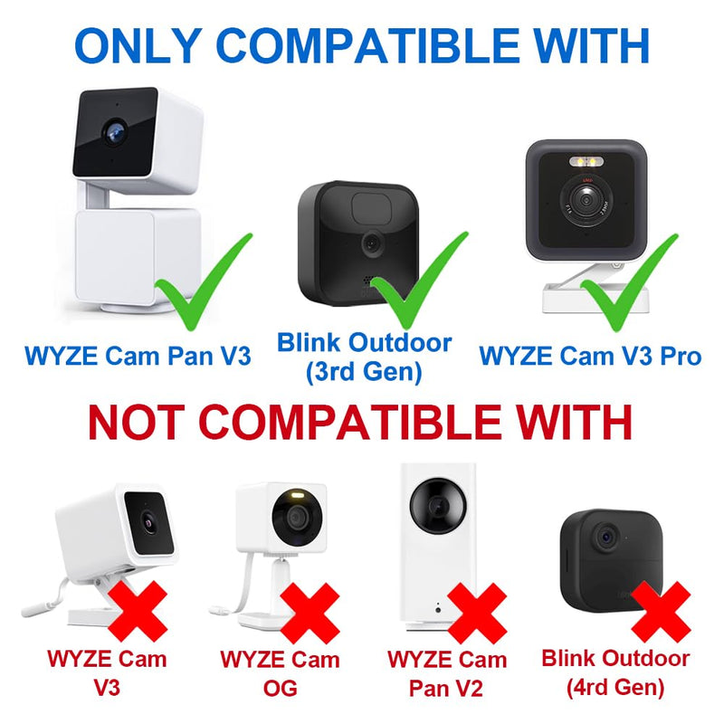 26FT Wyze Cam Pan V3 Cable, Power Cord for Blink Outdoor (3rd Gen),90 Degree L-Shaped Micro USB Power Extension Cable Weatherproof Charging Cord(Not for Wyze Cam V3,Not for Blink 4th Gen) 1PACK 26FT