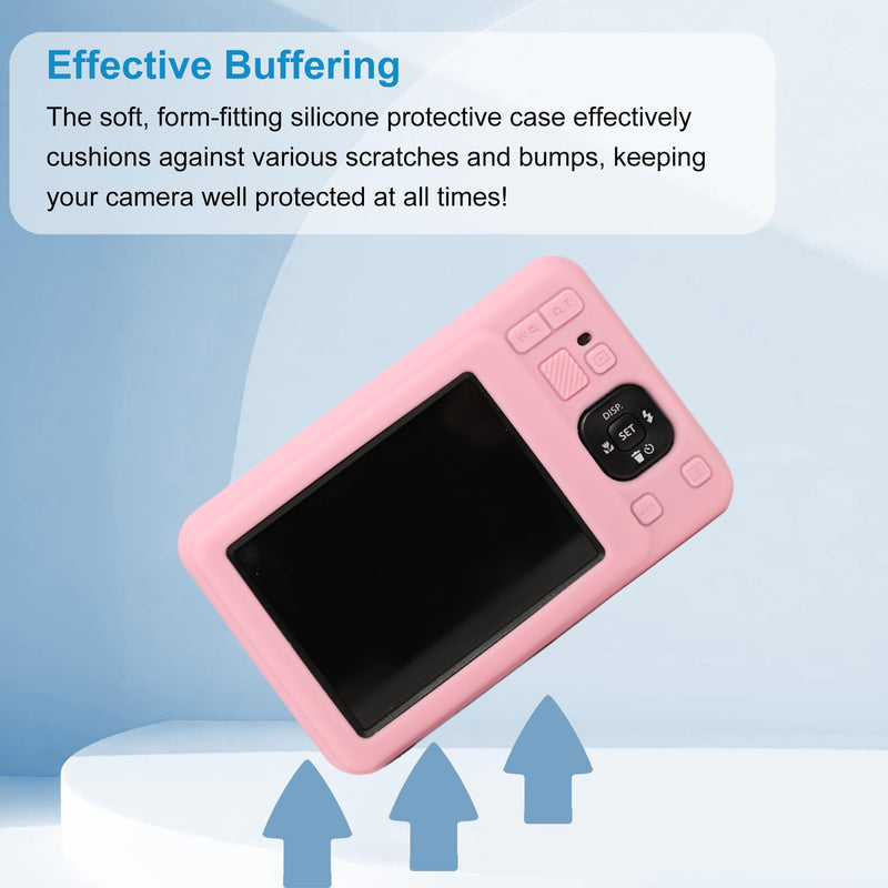 [AUSTRALIA] - Case for Kodak Pixpro Fz55 Digital Camera,Fz55 Case Silicone,for Kodak Pixpro Fz55 Accessories,Soft Protective Camera Cover with Removable Lens Cap Slim Fit Sleeve Anti-Scratch(Pink) Pink 