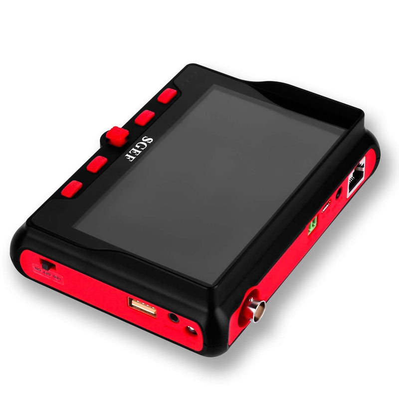 Wrist CCTV Tester, HD 5MP Portable Camera Tester 5MP AHD CVBS Tester UTC OSD Control 4.3 Inch TFT LCD Monitor Analog Video Test Cable Test PTZ Control 12V Power Output(6300A)