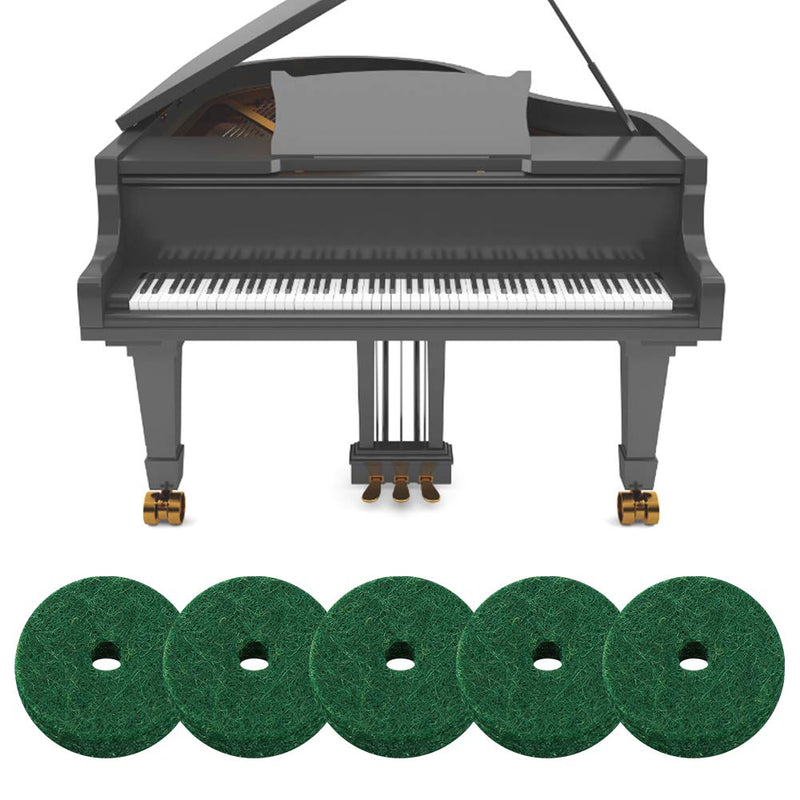 Piano Felt Pad 180PCS 22mm Dia Pure Wool Round Keyboard Balance Washers Piano Parts Replacement (Green)
