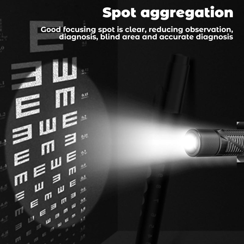 Diagnostic Light Pupil Light, 3-Colour Light, Rechargeable USB, Portable LED Pen Lamp with Pocket Clip, Pupil Light, Emergency Service for Nurses, Students, Doctors